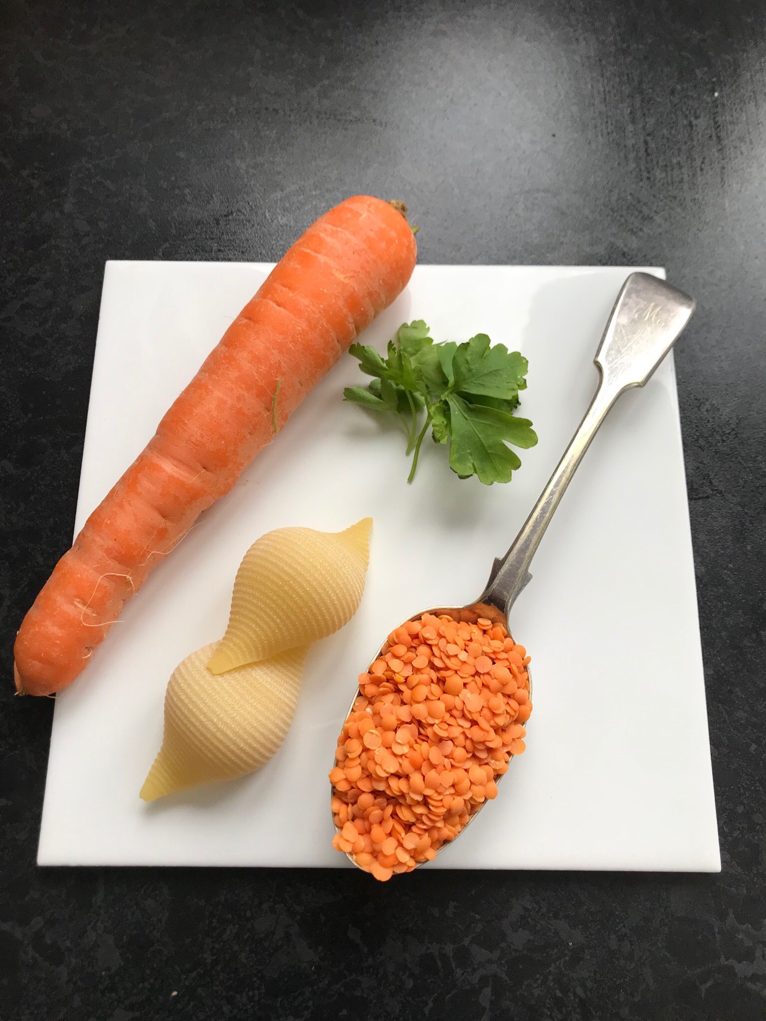 Red lentil and carrot puree
